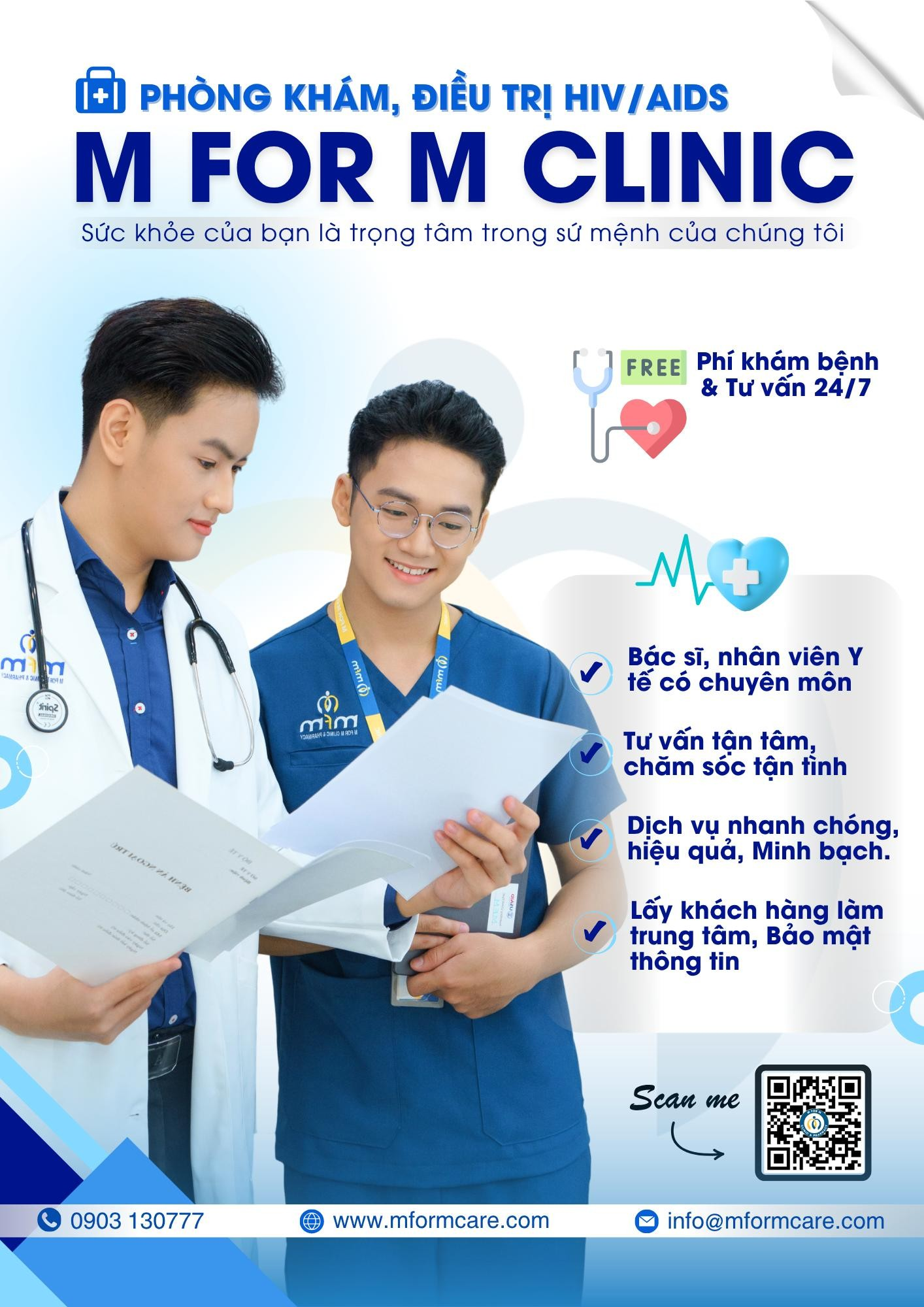 M FOR M Clinic quảng cáo