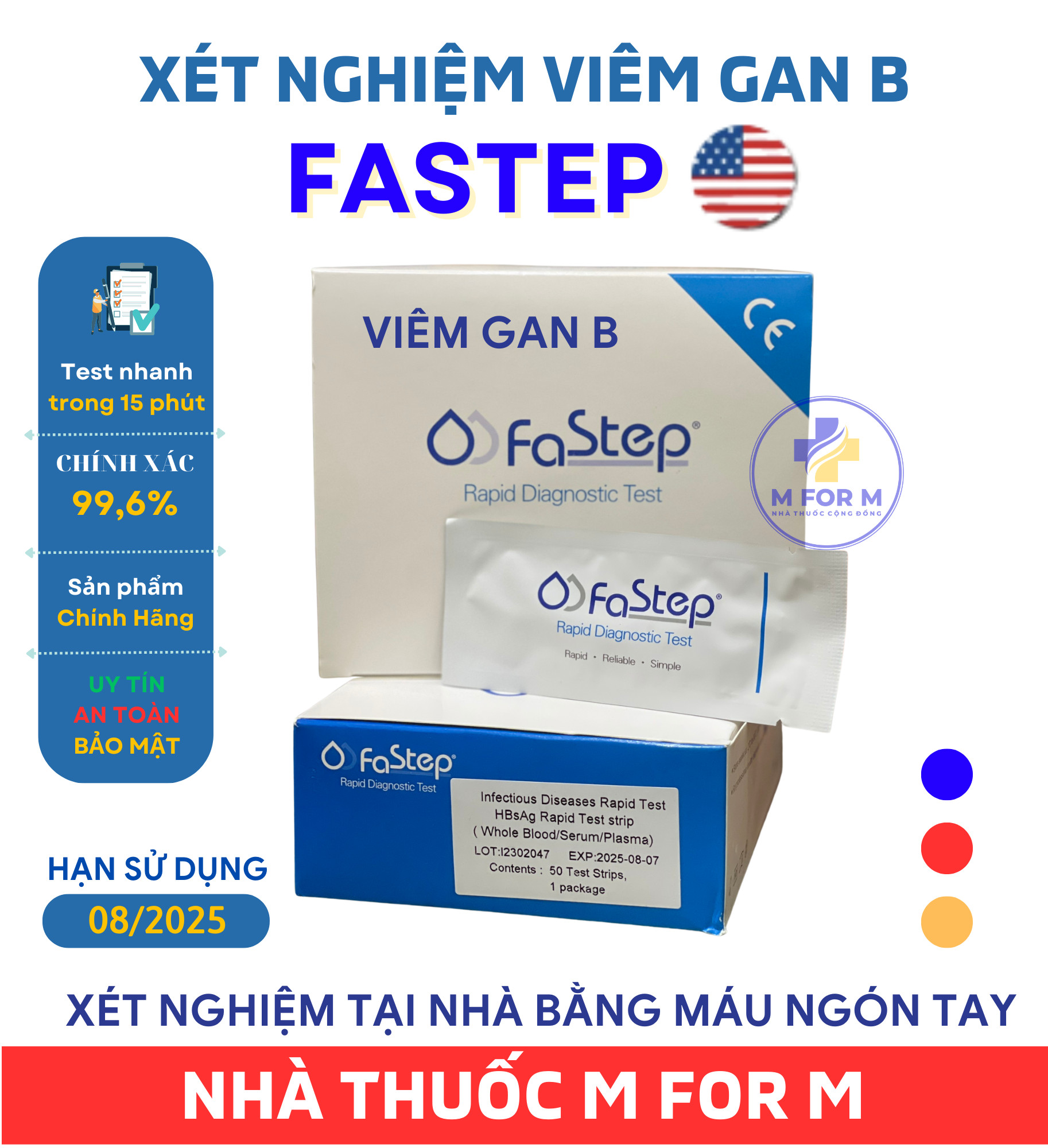 Xét nghiệm viêm gan B - Chính Hãng FASTEP