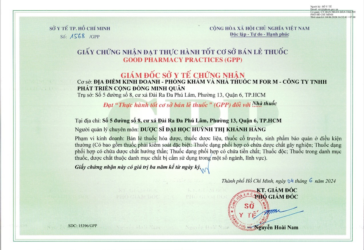 Cơ sở vật chất M FOR M CLINIC