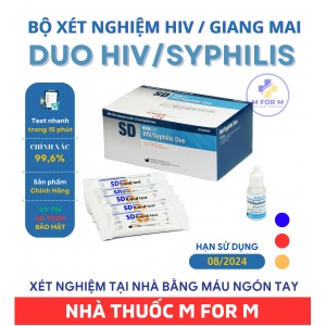 Bộ xét nghiệm HIV/Giang Mai DUO HIV/SYPHILIS